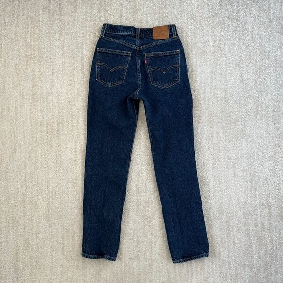 Levi's Premium 70s High Rise Slim Straight Jeans 26 Blue - Picture 4 of 10